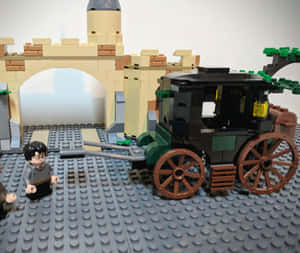 LEGO 哈利波特馬車和城堡場景，附人仔。 — 霍格華茲 GIF 壁紙