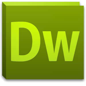 帶有綠色漸變和3D效果的Adobe Dreamweaver軟件圖標。 — 1:1 壁紙
