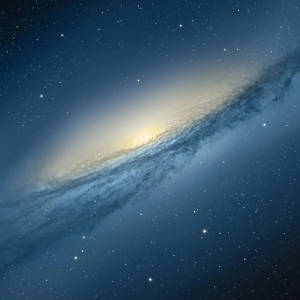 螺旋星系，具有明亮的核心和旋轉的旋臂。 — 太空 壁紙