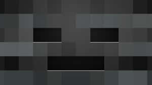 像素化的 Minecraft Creeper 面孔，帶有深灰色方塊和黑色眼睛和嘴巴。 — 我的世界 壁紙