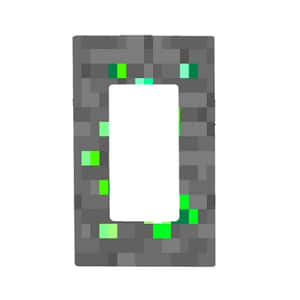 Minecraft苦力怕面孔在燈光開關面板上，帶有發光的綠色眼睛。 — 我的世界 壁紙