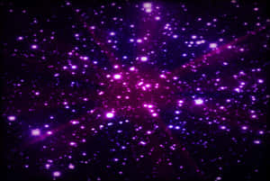 在宇宙夜空中閃耀的鮮豔紫色和粉紅色星星。 — 淺紫色動態圖片 壁紙