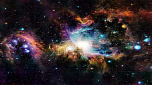 充滿活力的宇宙星雲，在深空中帶有發光氣體和星星。 — 星雲 壁紙