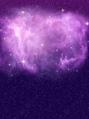 深空中帶有明亮星星的紫色星雲 — 淺紫色動態圖片 壁紙