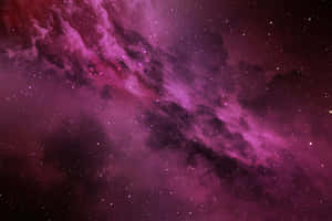 深邃太空中帶有星星和暗雲的紫色宇宙星雲。 — 淺紫色動態圖片 壁紙