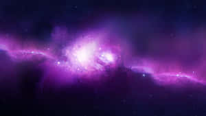 深空中帶有閃爍星星的紫色星雲 — 河景 壁紙