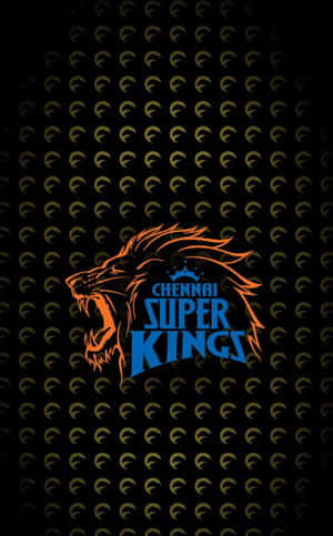 Chennai Super Kings板球隊標誌，在深色背景上帶有金色新月圖案的咆哮獅子。 — 巴基斯坦板球 壁紙
