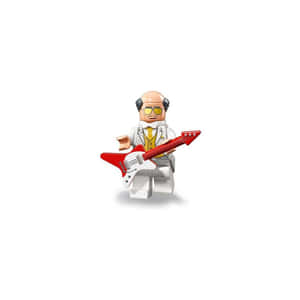 LEGO迷你人偶打扮成音樂家，手持紅色結他。 — 蝙蝠俠 壁紙