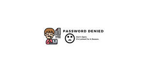 一個卡通用戶因密碼被拒錯誤訊息而感到沮喪。 — 鎖屏 壁紙