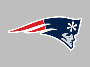 灰色背景上的新英格蘭愛國者隊NFL美式足球隊標誌。 — 愛國者 壁紙