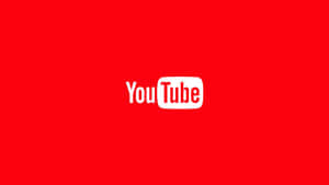 紅色背景上的YouTube標誌 — YouTube 壁紙