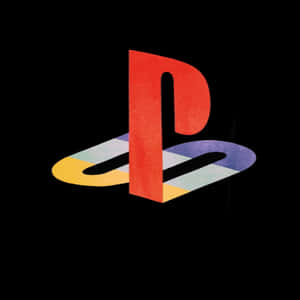 PlayStation標誌，紅色P和多彩底座，黑色背景 — iPad Air 13 壁紙