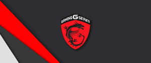 Gaming G Series 標誌，深灰色背景上有紅色龍和紅色條紋。 — 超寬螢幕 壁紙