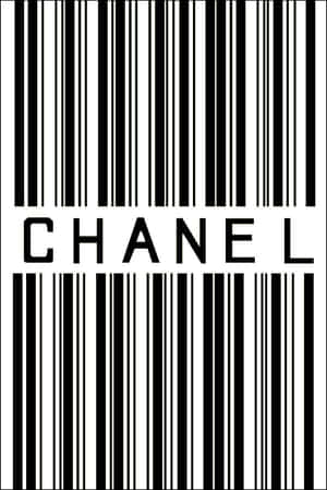 黑白條碼，中央有CHANEL文字。 — 低飽和度 壁紙