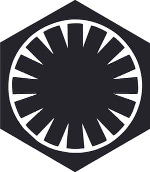白色背景上帶有太陽爆發設計的黑色六邊形標誌 — Motorola Razr Ultra 2025 壁紙