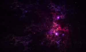 在深空中閃耀著星星的鮮豔紫色和粉紅色星雲。 — 淺紫色動態圖片 壁紙