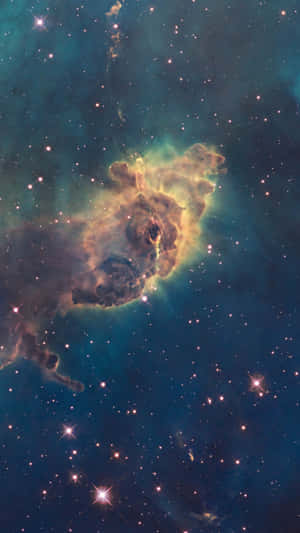 深空中發光的星雲與星星。 — 星雲 壁紙