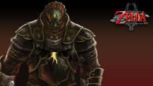 來自《薩爾達傳說 黃昏公主 HD》的遊戲角色，身穿暗色盔甲。 — 薩爾達 GIF 壁紙