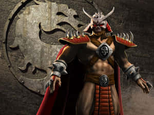 Mortal Kombat 角色 Shao Kahn 身穿盔甲，戴著骷髏面具和紅色斗篷。 — 悟空 壁紙