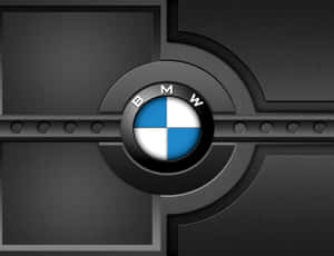 拉絲金屬上的BMW標誌，幾何工業設計。 — 凌志標誌 GIF 壁紙