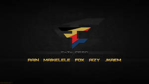 FaZe Clan CS:GO團隊標誌，深色背景上附有玩家名稱 — 黑色動態圖 壁紙