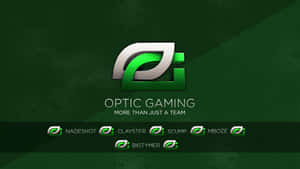 Optic Gaming 標誌，帶有玩家名字，背景為深綠色紋理 — Cia標誌 壁紙