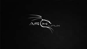 Arch Linux 標誌，龍設計在黑色皮革紋理上 — 凌志標誌 GIF 壁紙