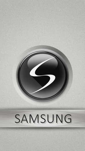 拉絲金屬背景上的Samsung標誌 — 三星 Galaxy S20 壁紙