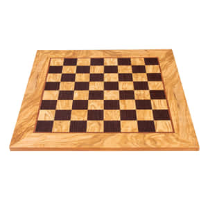 一個木製棋盤，帶有交替的淺色和深色方格。 — iPad Air 壁紙