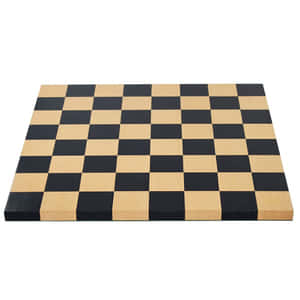 一個木製棋盤，帶有黑色和淺色方格，背景為白色。 — 國際象棋 壁紙