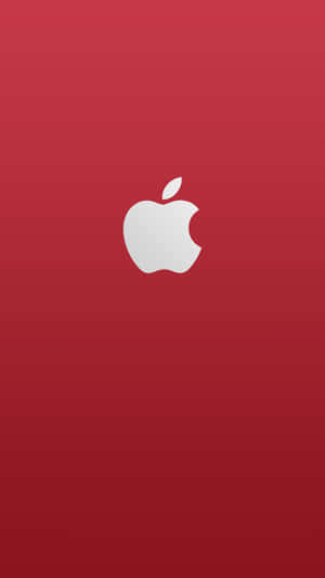 白色Apple標誌在紅色漸變背景上 — 紅色 iPhone 壁紙