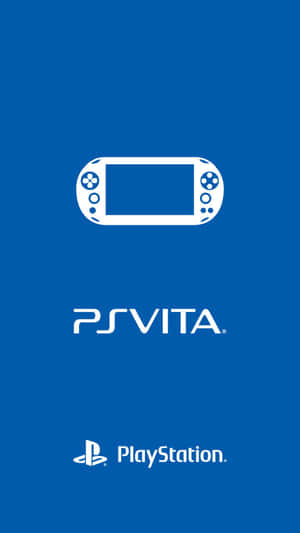 藍色背景上的白色PS Vita標誌和PlayStation品牌標識。 — PlayStation GIF 壁紙