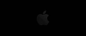 黑色Apple標誌在黑色背景上，帶漸變陰影 — 極簡美學 壁紙