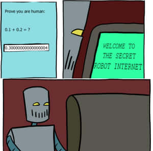 機械人解數學 CAPTCHA 以進入秘密機械人互聯網。 — 高飛 壁紙