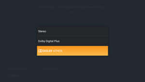 音訊格式選單，Dolby Atmos 以橙色選中。 — 三葉宗介 壁紙
