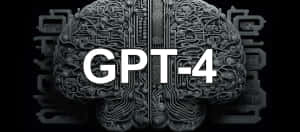 一個由電路板製成的大腦，上面覆蓋著 GPT-4 文字。 — 4K Marvel 壁紙