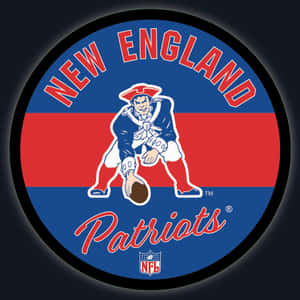 新英格蘭愛國者隊NFL標誌，殖民地士兵手持橄欖球。 — 愛國者 壁紙