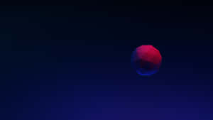 在黑暗的星空背景中的彩色低多邊形球體。 — 暗黑極簡 壁紙
