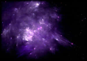 太空中帶有發光星星的紫色宇宙星雲 — 超自然 GIF 壁紙