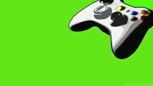 亮綠色背景上的白色Xbox 360控制器 — 4K 遊戲 壁紙