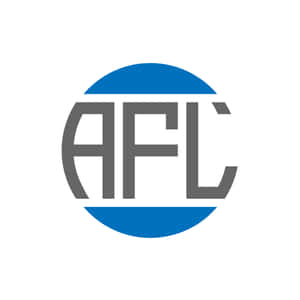 白色背景上藍色圓形內有灰色字母的 AFL 標誌 — Cia標誌 壁紙