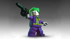 LEGO小丑人仔手持手槍，露出威脅的笑容。