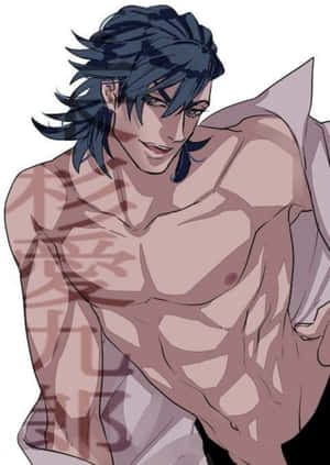 動漫男性角色，藍色頭髮，破爛襯衫，自信地微笑。 — 飛段 曉 壁紙