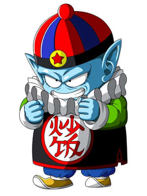 藍色動漫廚師角色，戴條紋帽和圍裙，豎起大拇指。 — 皮卡丘 壁紙