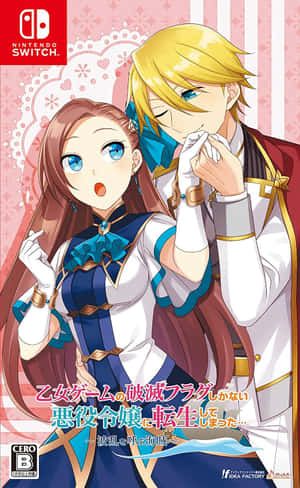 動漫遊戲封面， featuring 一個驚訝的女孩和一個咧嘴笑的男孩穿著幻想服裝。 — Galaxy Tab Active5 壁紙