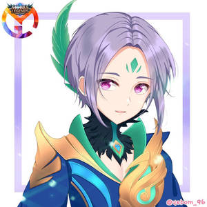 銀髮紫眼的動漫遊戲角色，身穿藍金盔甲。 — 藝術 壁紙