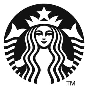 Starbucks 海妖標誌黑白版 — iPad (A16) 壁紙