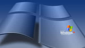 帶有藍色漸變背景的 Windows XP Professional Edition 標誌。