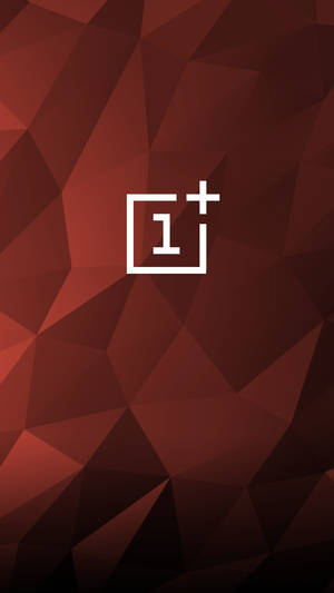 紅色幾何背景上的 OnePlus 標誌