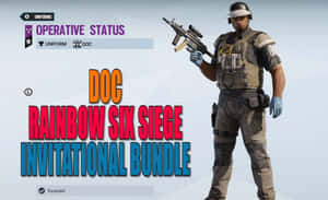 Rainbow Six Siege 角色 Doc 穿著戰術裝備手持步槍。 — 惡魔彩虹六號圍攻 壁紙